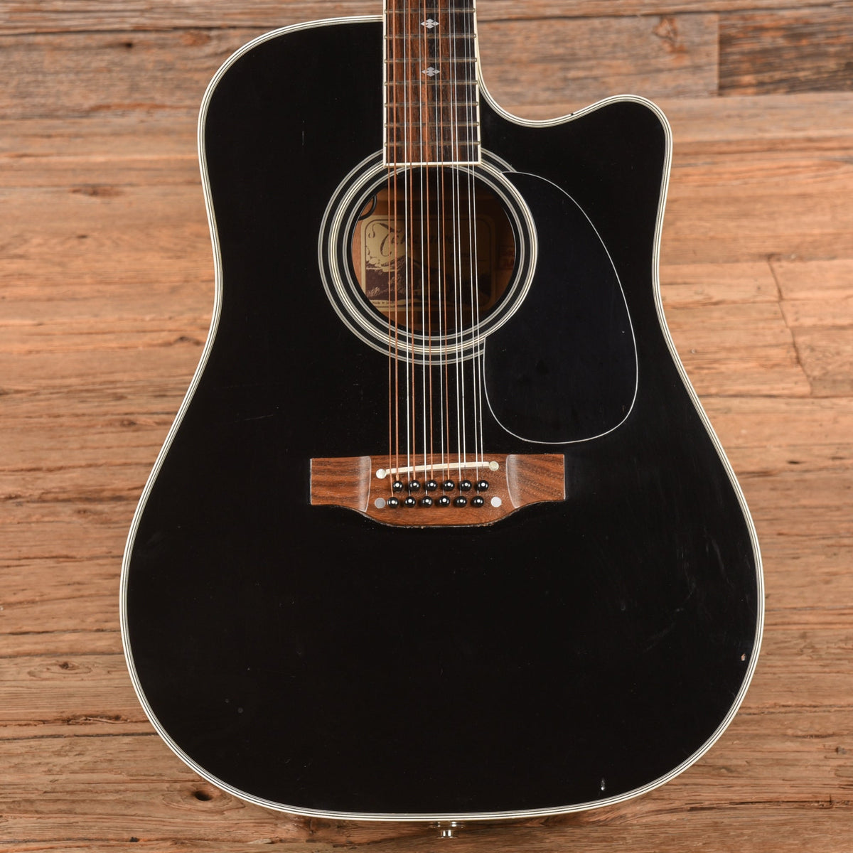 Takamine EF381SC 12 String Dreadnought Cutaway Black - Zac Brown