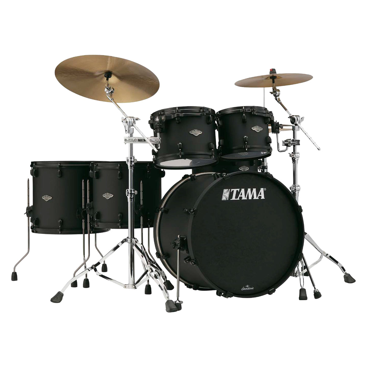 Tama Starclassic Performer 10/12/14/16/22 5pc. Maple/Birch Drum Kit Limited Edition Blacked Out Black
