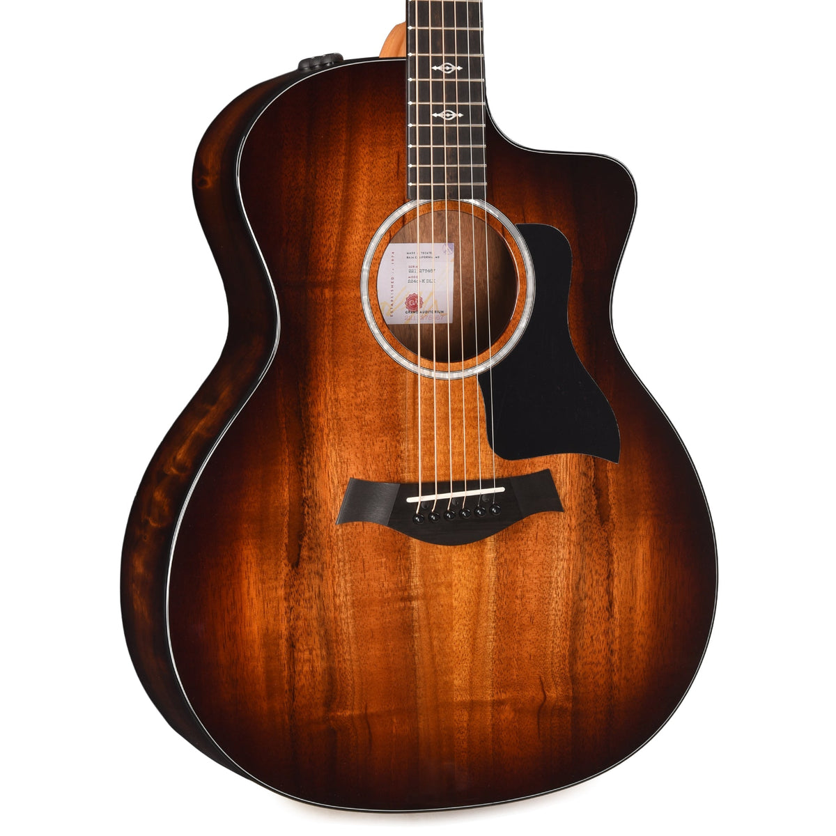 Taylor 224ce-K DLX Grand Auditorium Hawaiian Koa Shaded Edgburst ES2