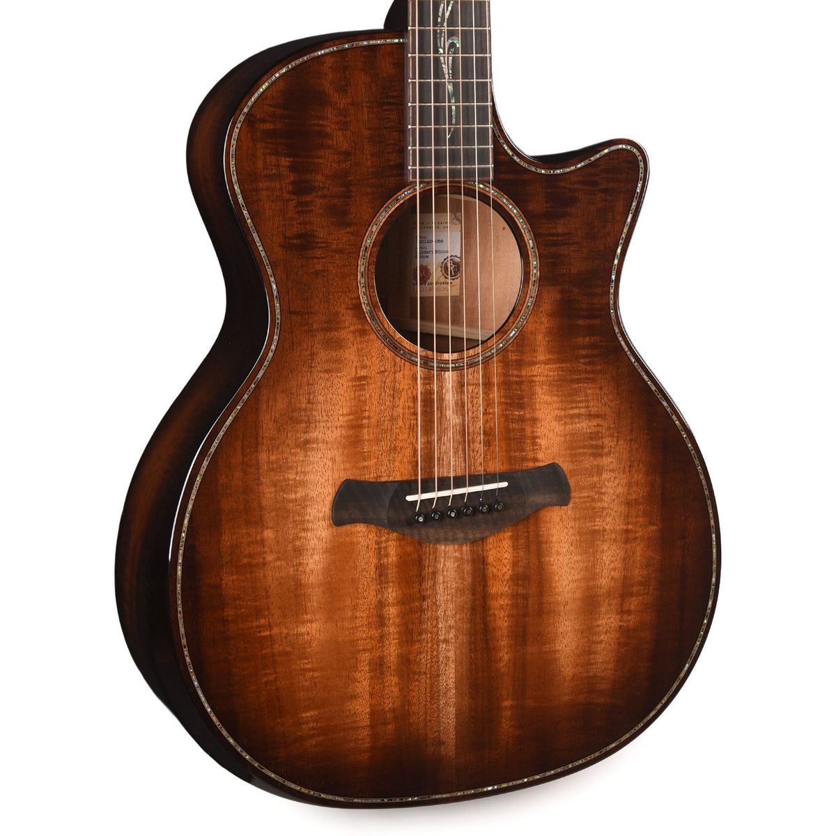 Taylor Next Generation Builder's Edition K24ce Grand Auditorium Figured Hawaiian Koa Kona Burst w/Claria Pickup