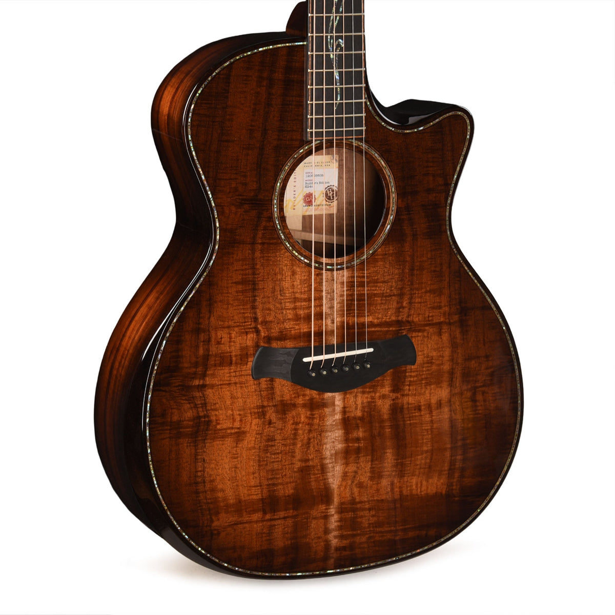 Taylor Next Generation Builder's Edition K24ce Grand Auditorium Figured Hawaiian Koa Kona Burst w/Claria Pickup