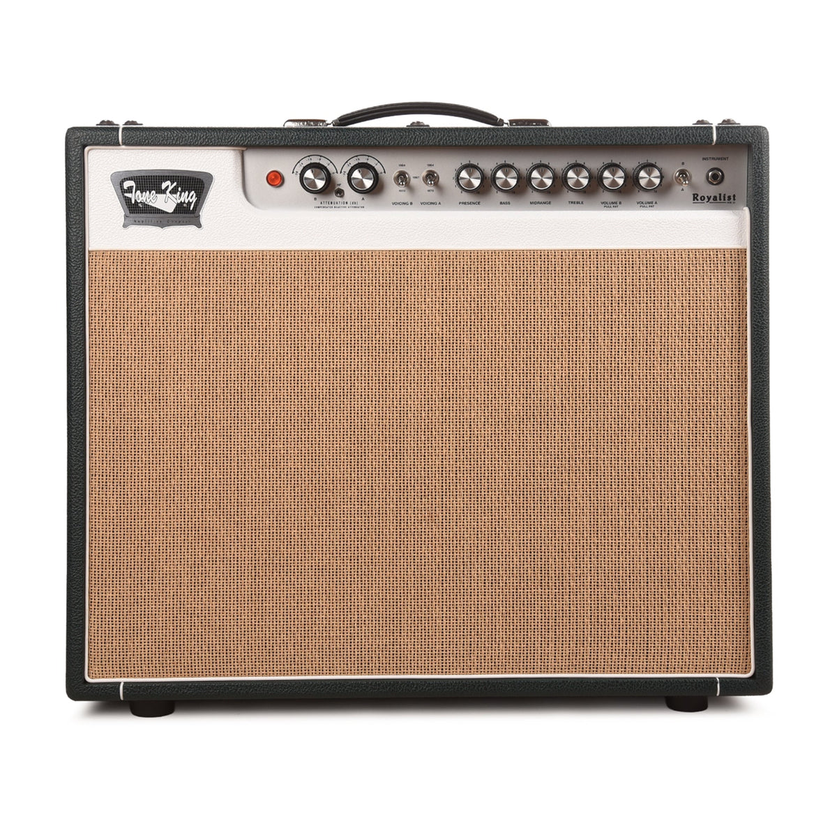 Tone King Royalist 40w 1x12 Two Channel Tube Amp Combo British Green Levant w/ British Small Weave Cane Cloth