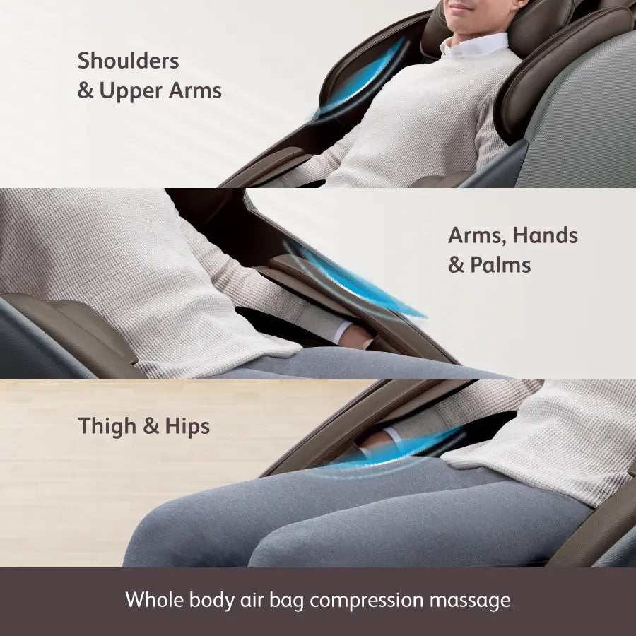 uDeluxe Max Shiatsu Full Body Massage Chair with V-Hand Technology