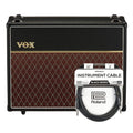 Vox V212C 2x12" Speaker Cabinet w/Celestion G12M Greenback Speakers Cable Bundle